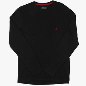 Polo Ralph Lauren Mens L Waffle-Knit Sleep Shirt - Polo Black